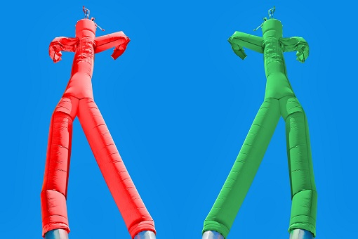 Inflatable tube men